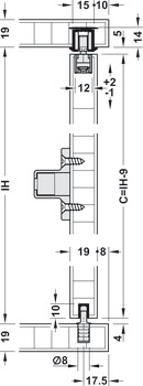Sistem de uşi glisante, EKU Clipo 16 HM IF, set