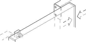 Element de preluare, Previne lovirea una de alta a profilelor mânerelor la împingerea ușilor în spate