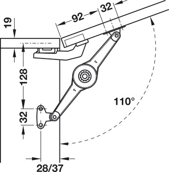 Colțar pentru înșurubare, Pentru sisteme de ridicare uși Duo standard/forte
