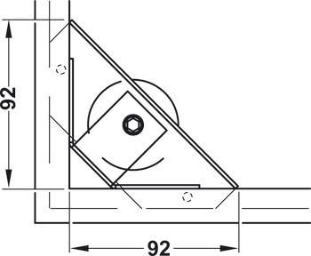 Element de reglare pentru soclu, Cu colțar de susținere, pentru montaj în nut şi cu șuruburi