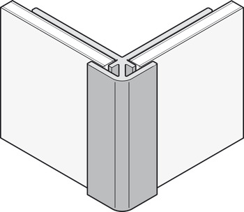 Profil din aluminiu pentru panouri AluSplash®, îmbinare tip deschis în unghi de 90°