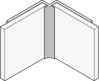 Profil din aluminiu pentru panouri AluSplash®, profil 90° tip închis