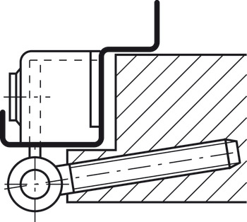 Balama inserată, parte de ramă, Simonswerk V 8000 WF, pentru uși interioare cu falț sau fără falț de până la 70/80 kg