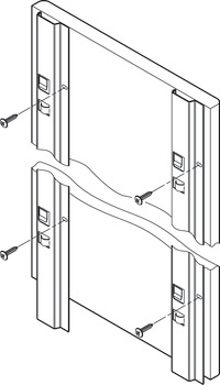 Profil suspendat, sistem de montaj pentru panel, orizontal