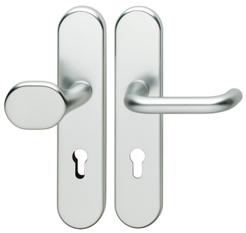 Set mânere de uşă, aluminiu, Hoppe, Paris FS-86G/3331/3330/138F ES1 (rezistență la efracție)