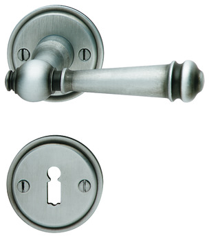 Set mânere de uşă, oțel/alamă patinat(ă), Scheitter, 184Z/284/285